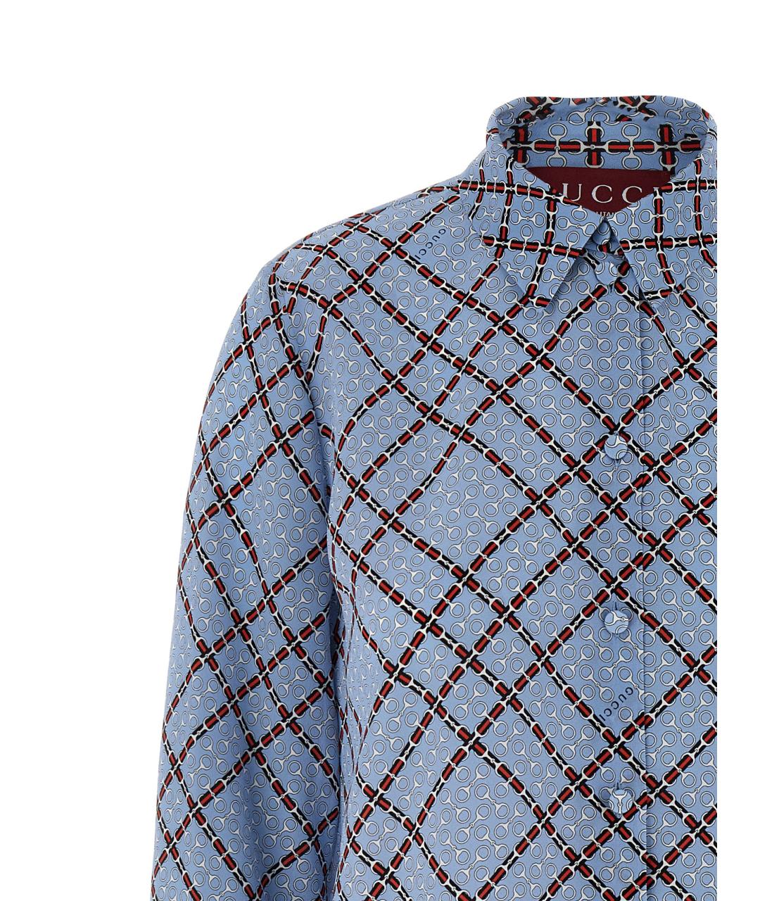 GUCCI Мульти шелковая блузы, фото 3