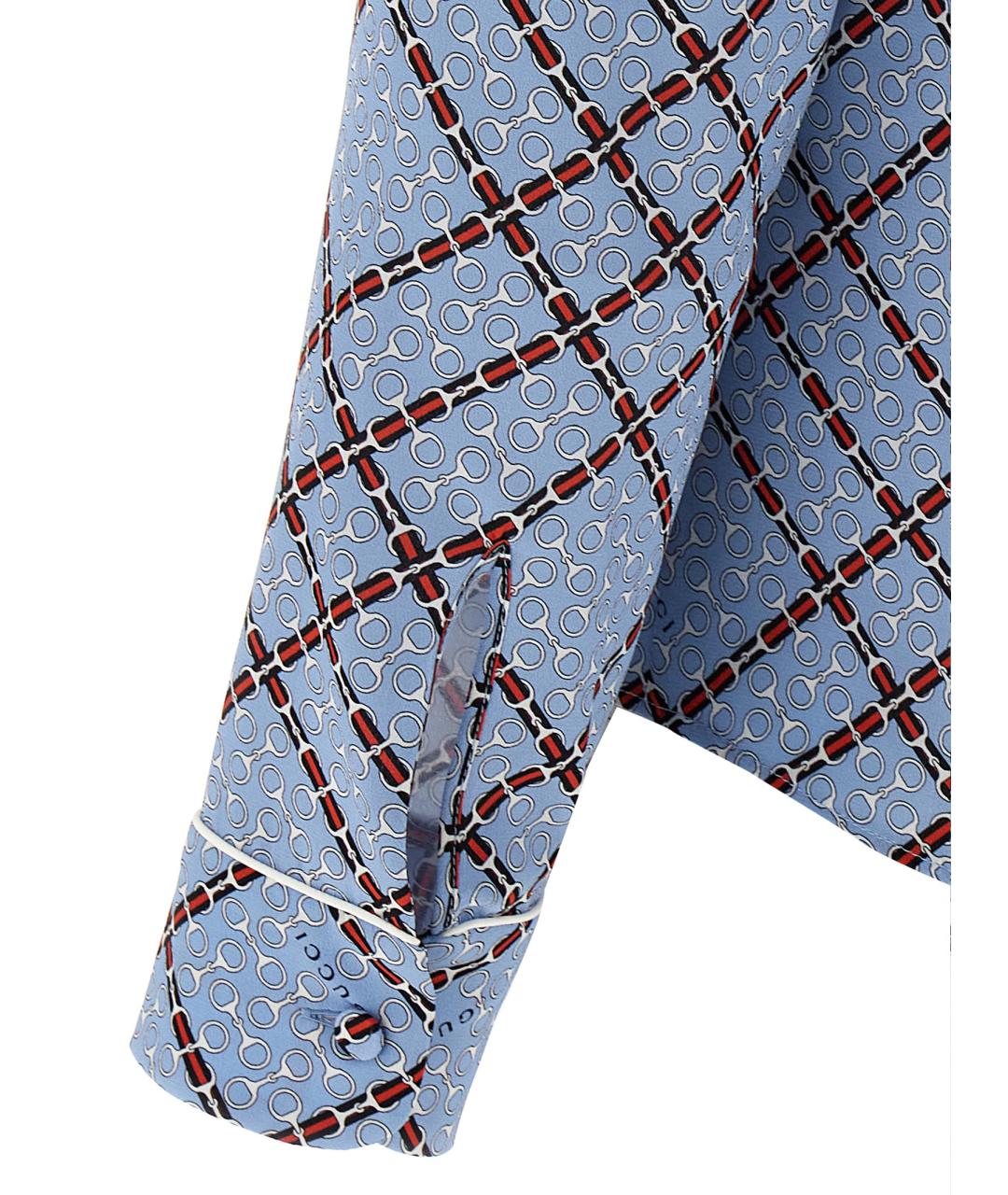 GUCCI Мульти шелковая блузы, фото 4