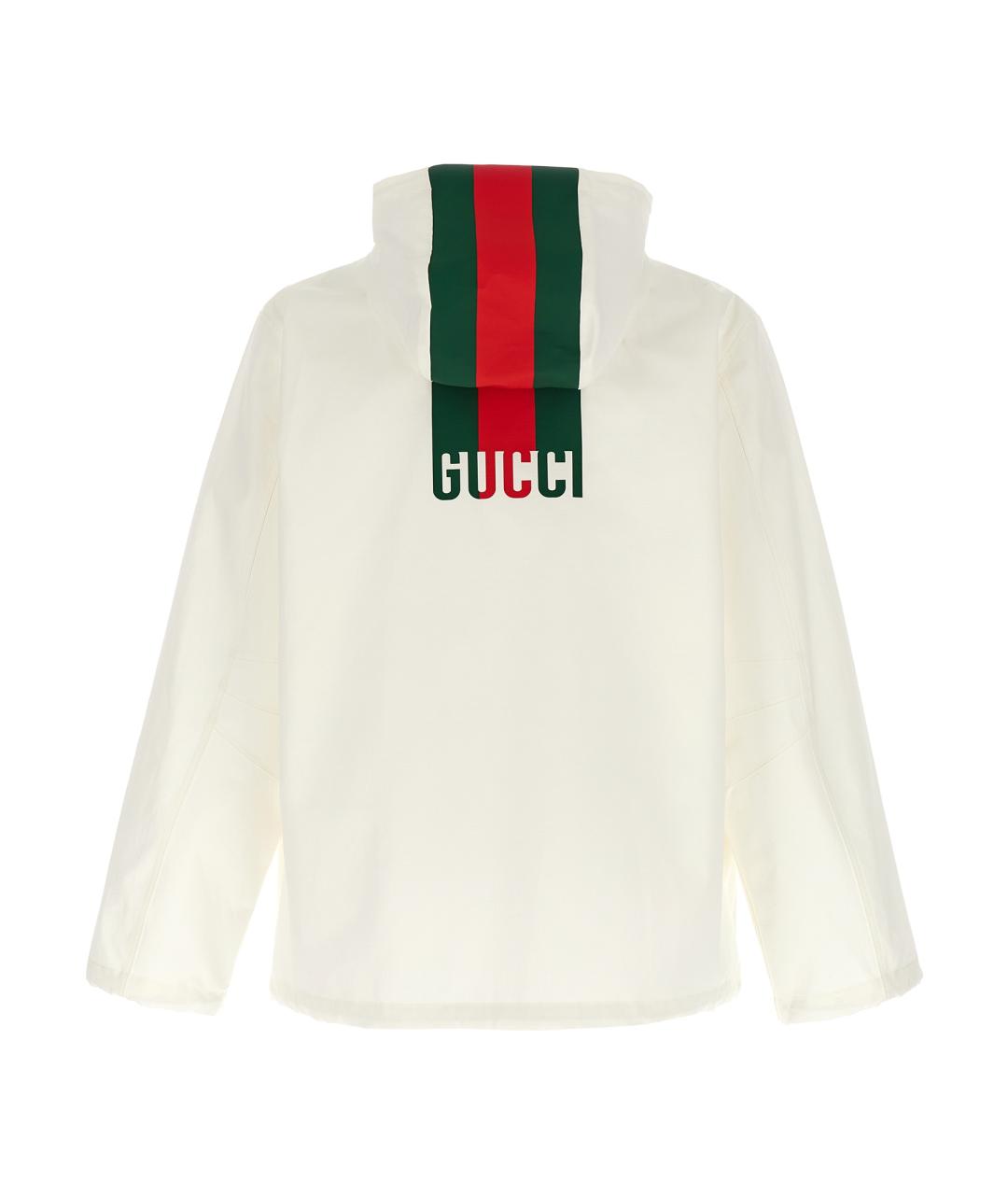 GUCCI Белая хлопковая куртка, фото 2