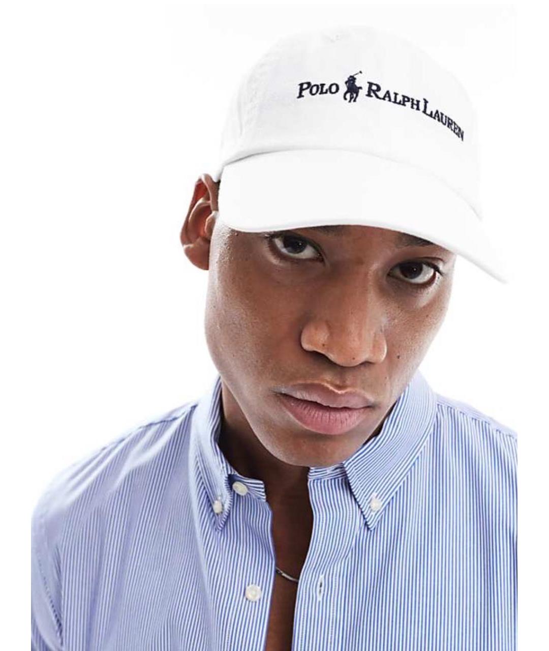 POLO RALPH LAUREN Белая хлопковая кепка/бейсболка, фото 4