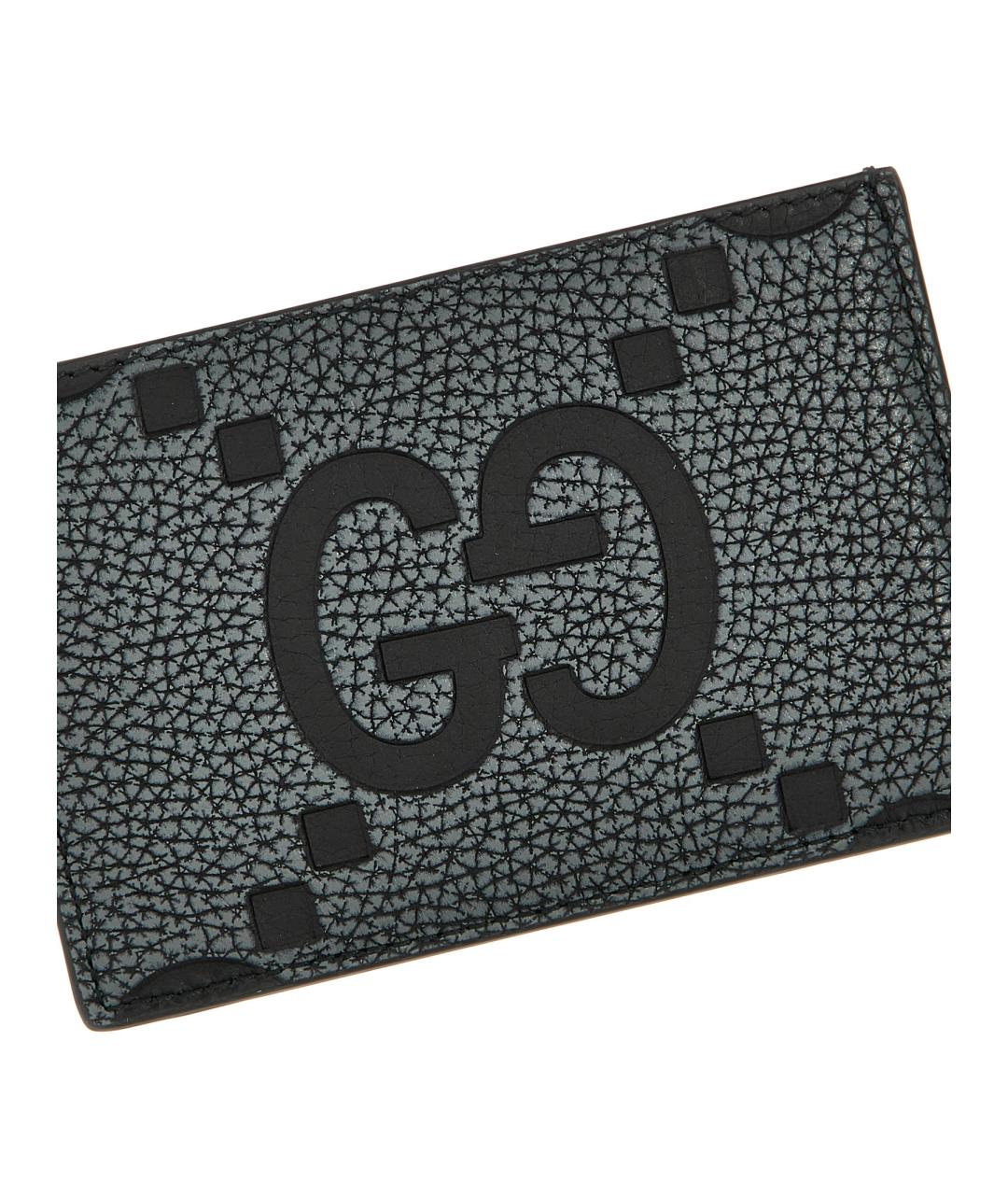 GUCCI Серый кожаный кардхолдер, фото 3