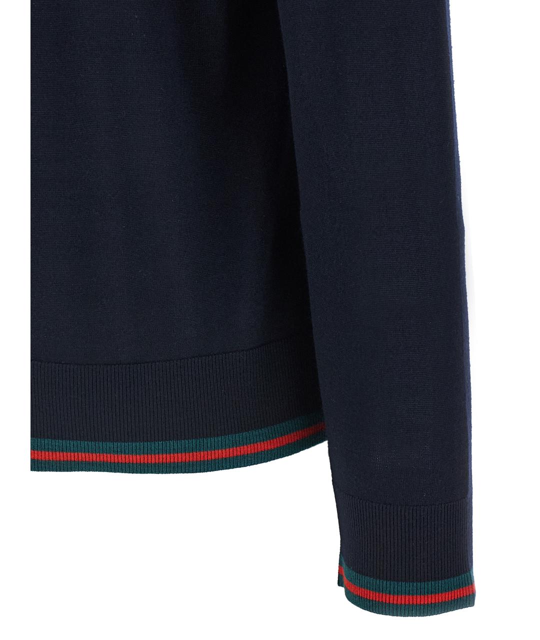 GUCCI Синий кашемировый кардиган, фото 4