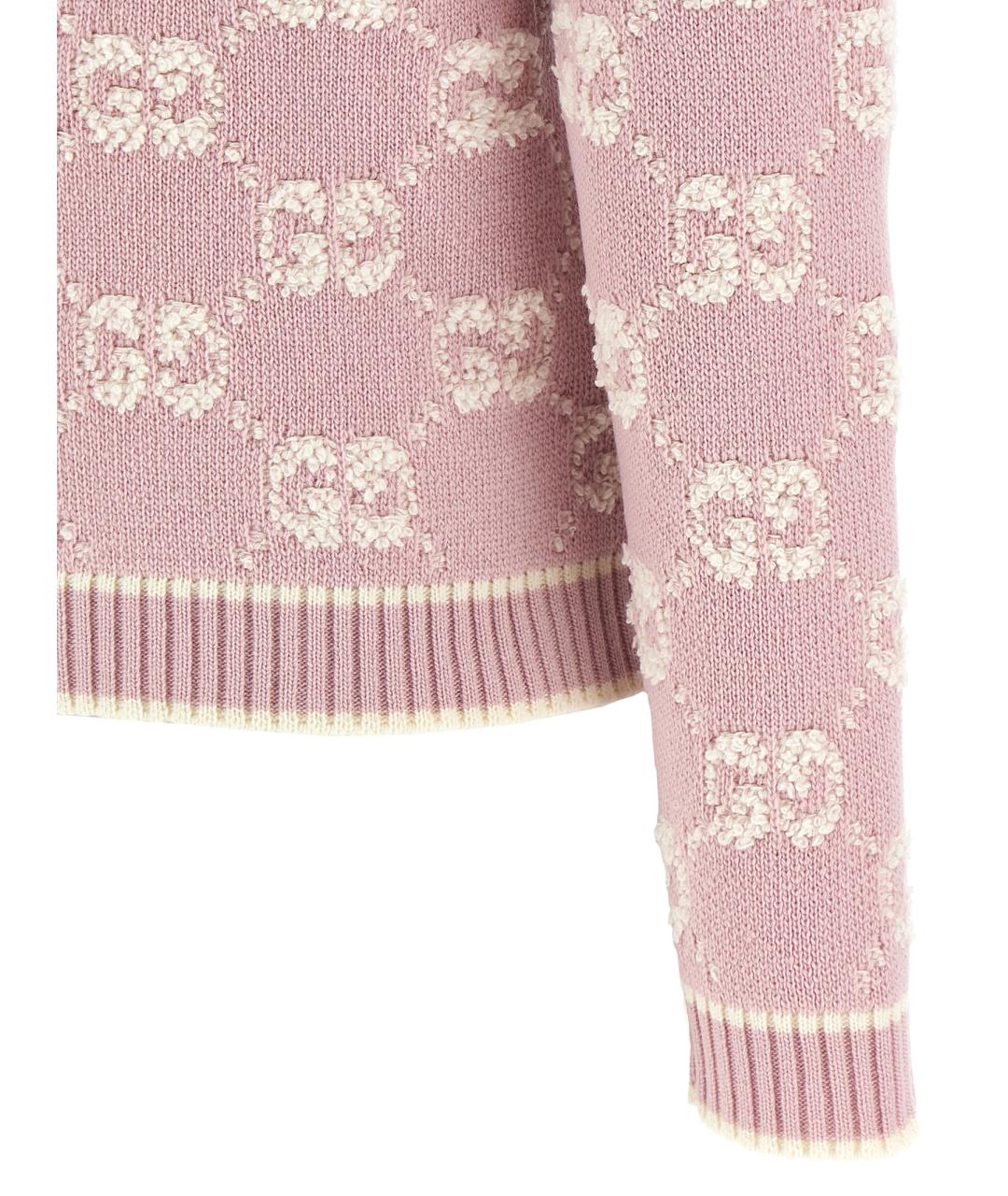 GUCCI Розовый шерстяной кардиган, фото 4