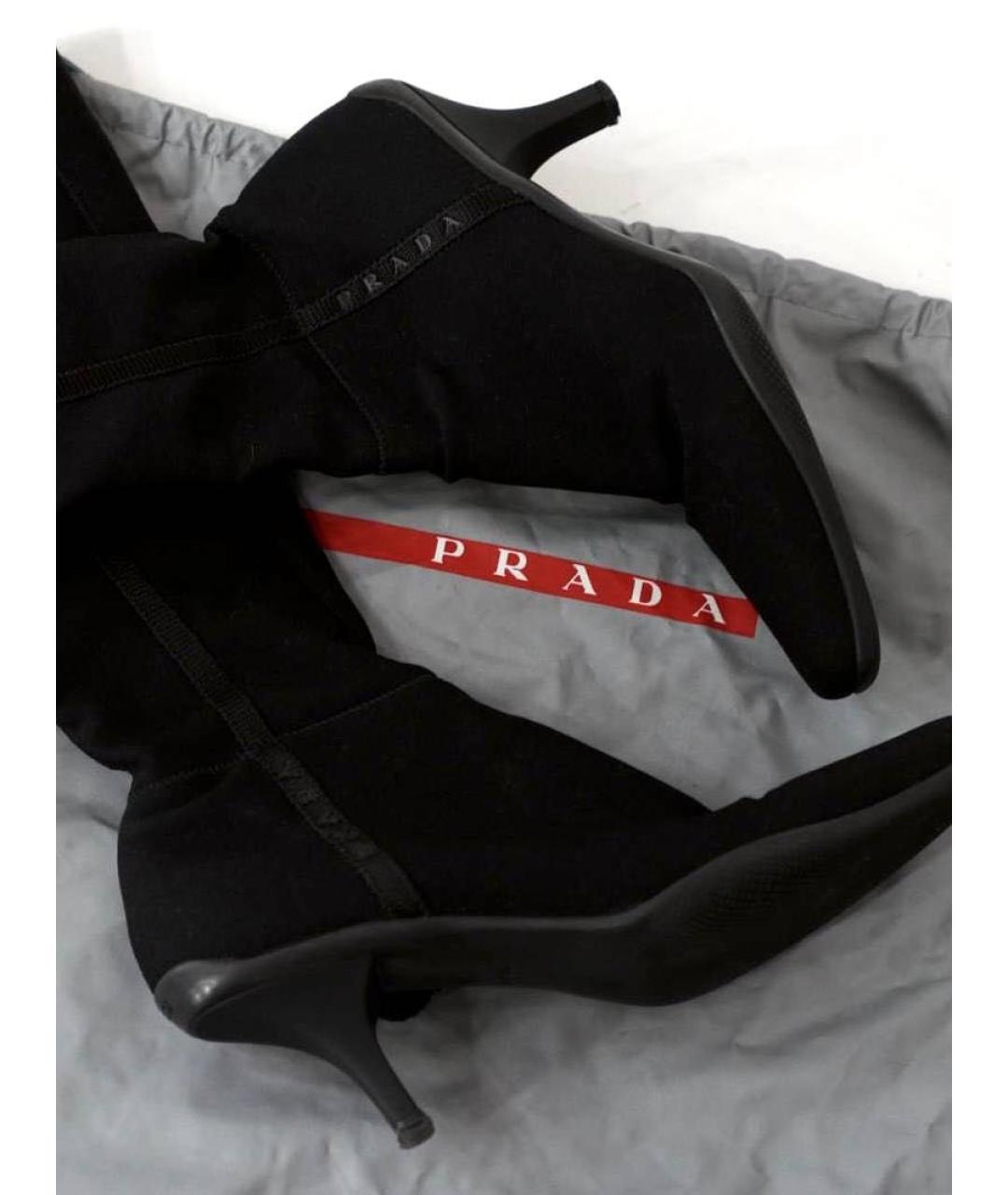 PRADA Черные сапоги, фото 2