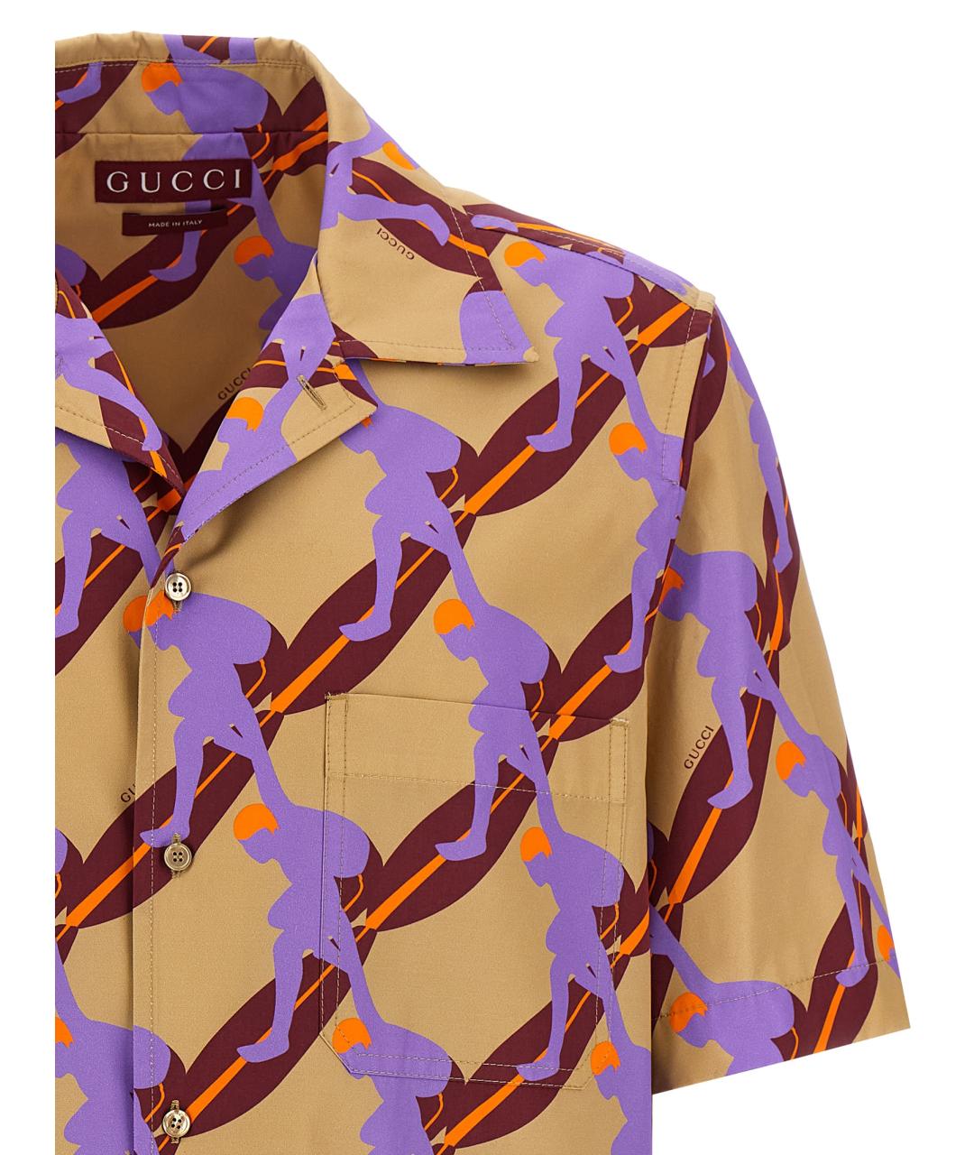 GUCCI Мульти хлопковая кэжуал рубашка, фото 3