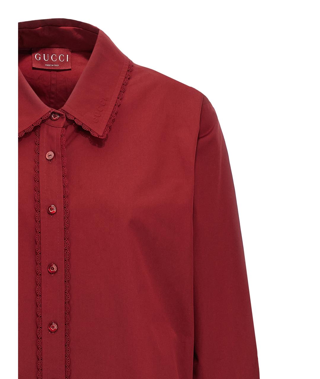GUCCI Красная хлопковая блузы, фото 4