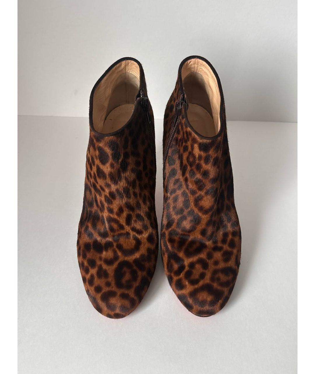 CHRISTIAN LOUBOUTIN Коричневые ботильоны, фото 2
