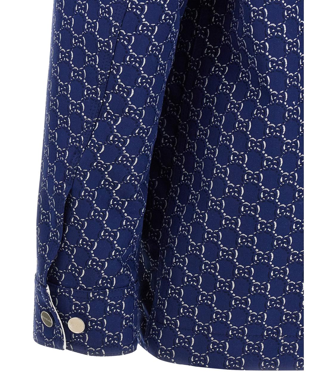 GUCCI Синяя хлопковая куртка, фото 4