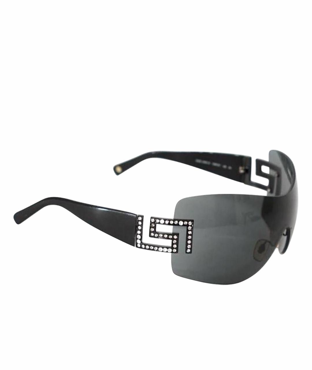 VERSACE Черные пластиковые солнцезащитные очки, фото 1