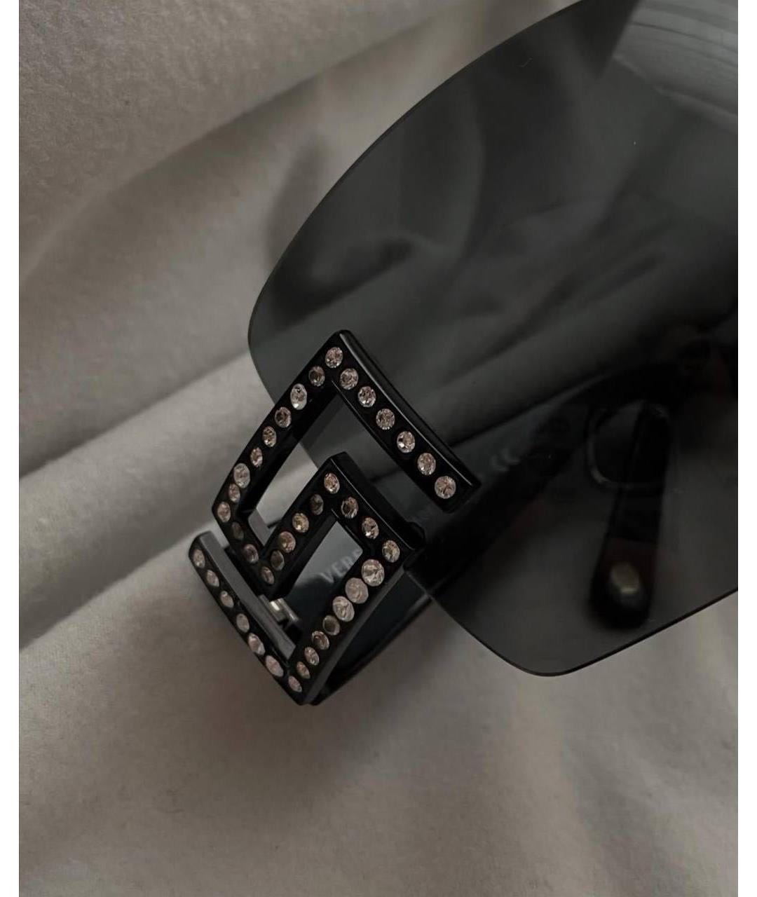 VERSACE Черные пластиковые солнцезащитные очки, фото 7