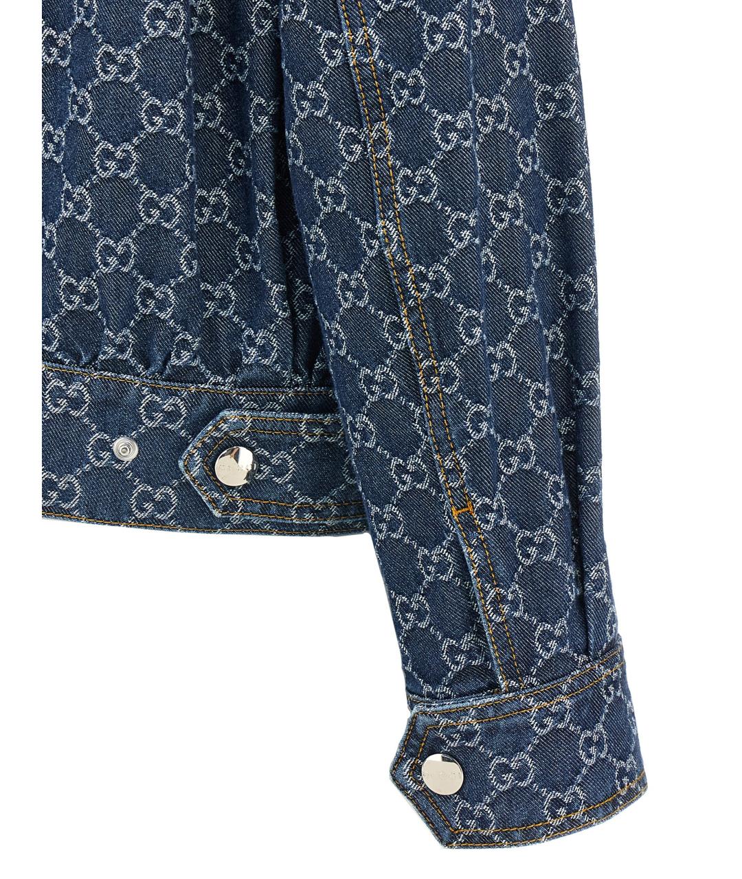 GUCCI Синяя хлопковая куртка, фото 4