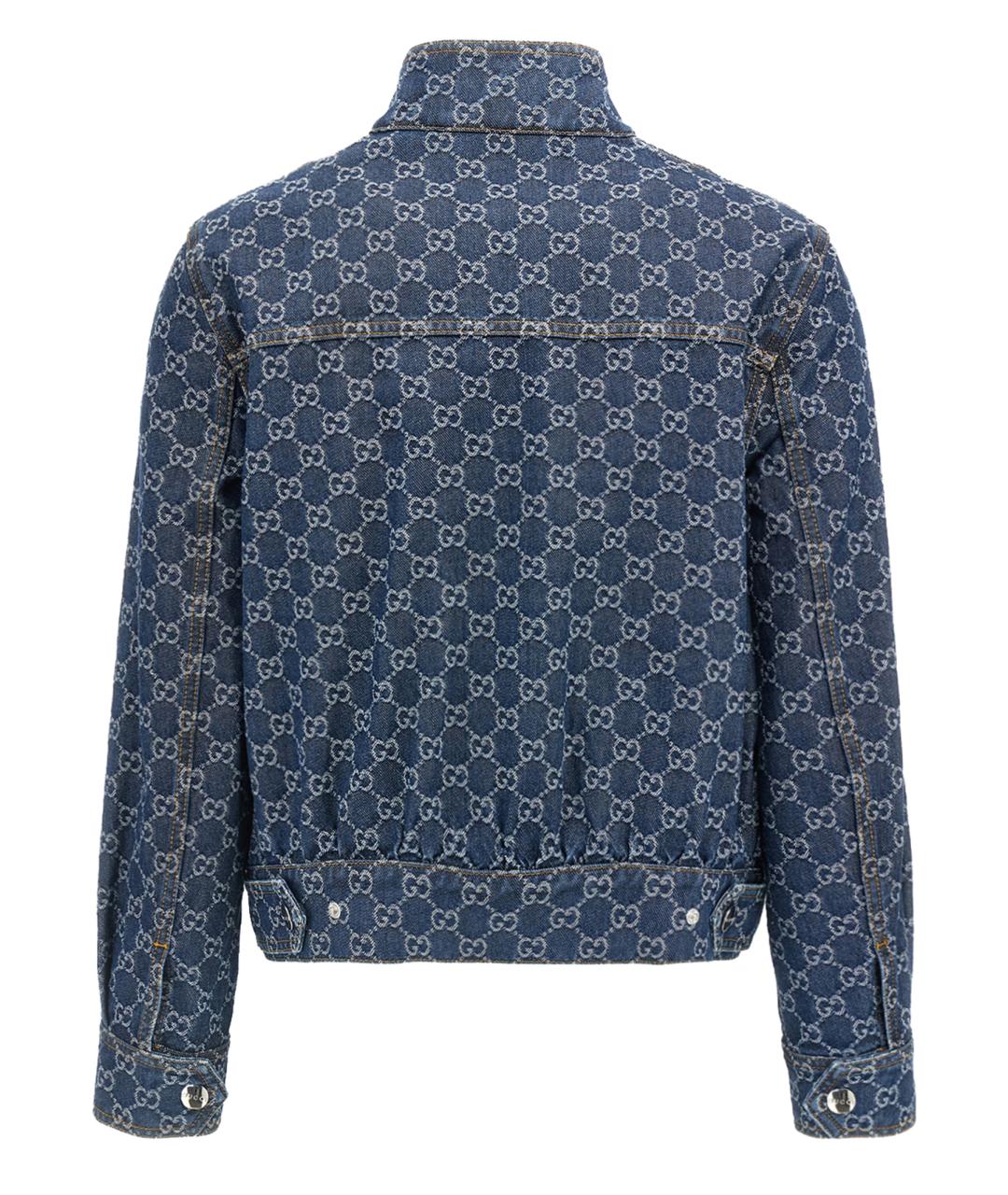 GUCCI Синяя хлопковая куртка, фото 2