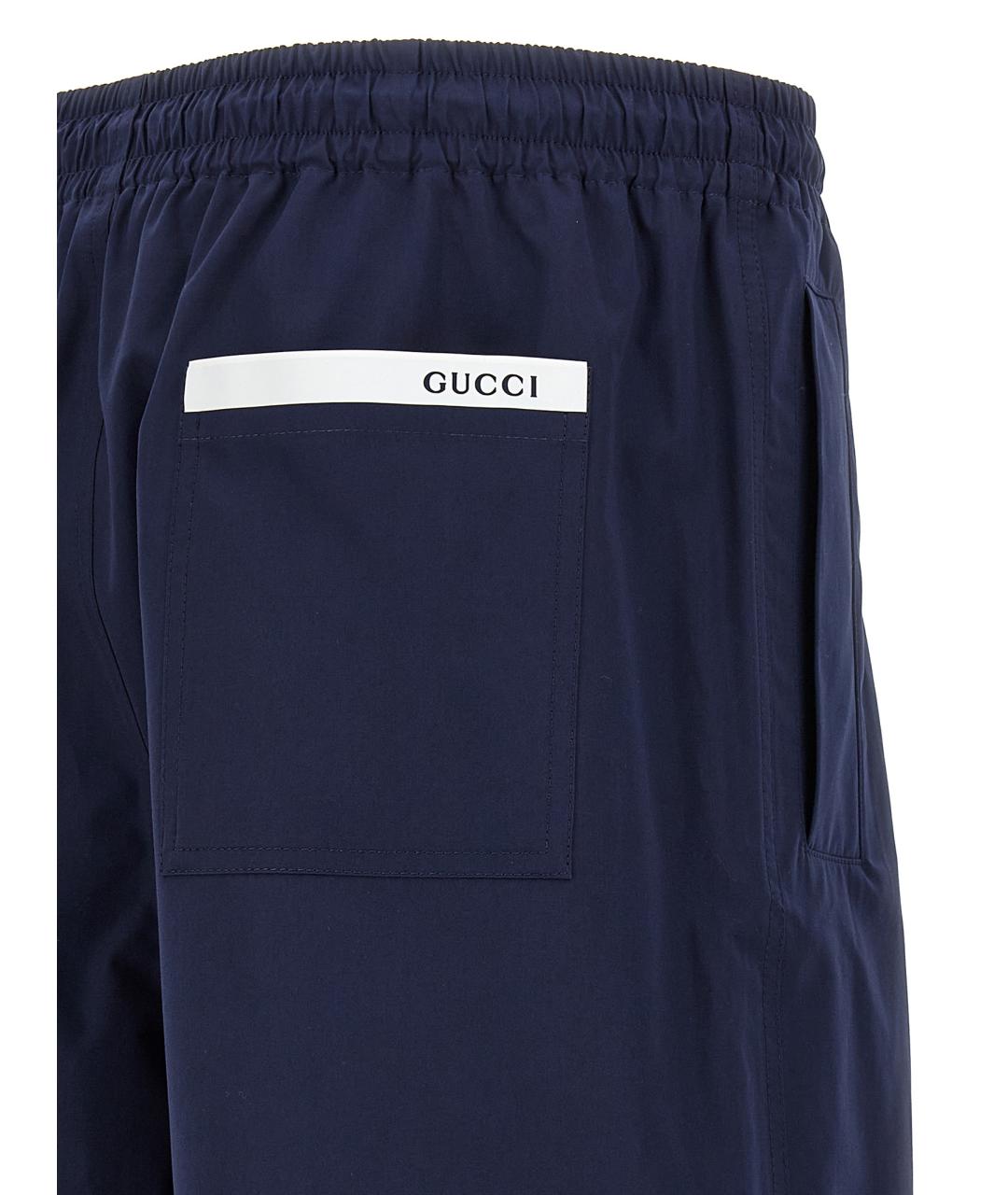 GUCCI Синие хлопковые шорты, фото 4