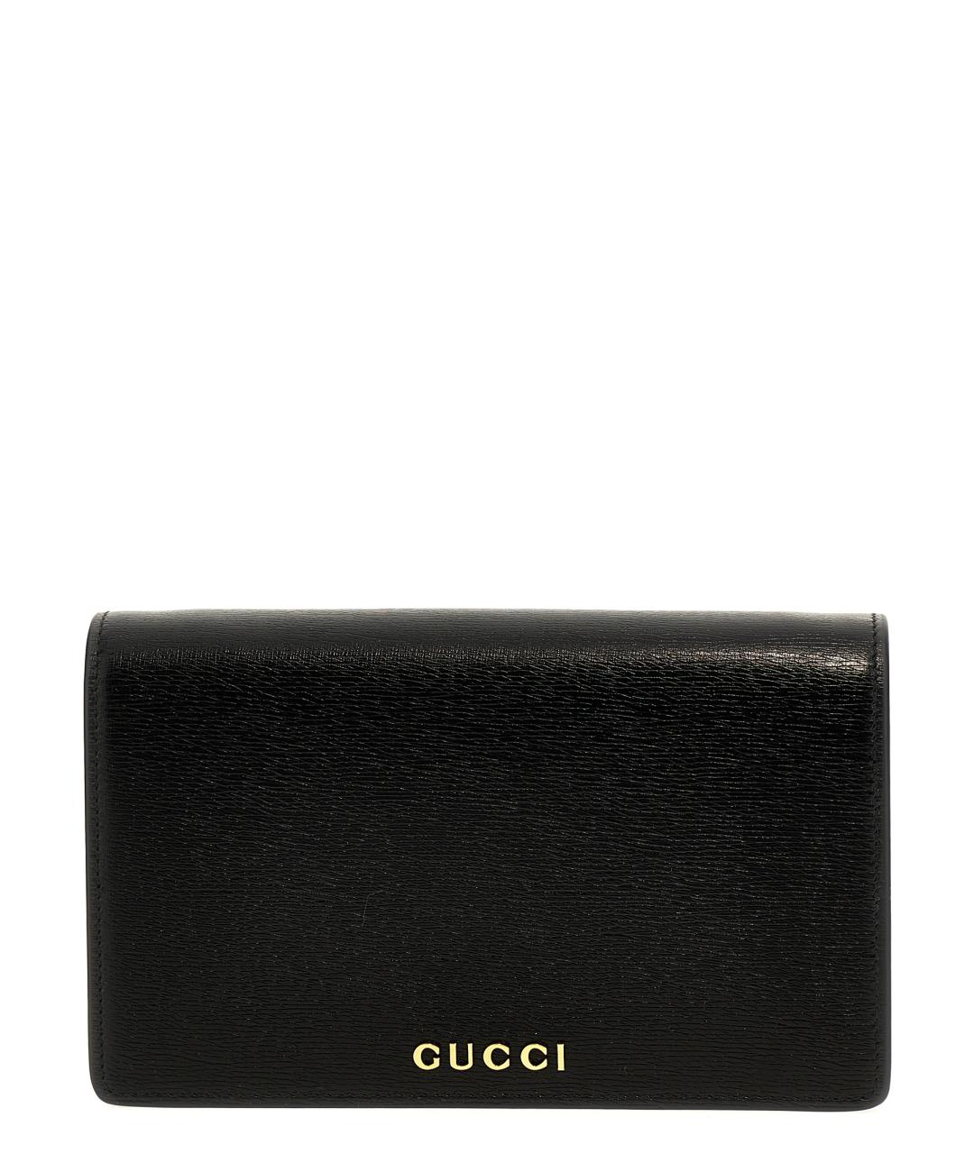 GUCCI Черный кожаный кошелек, фото 1
