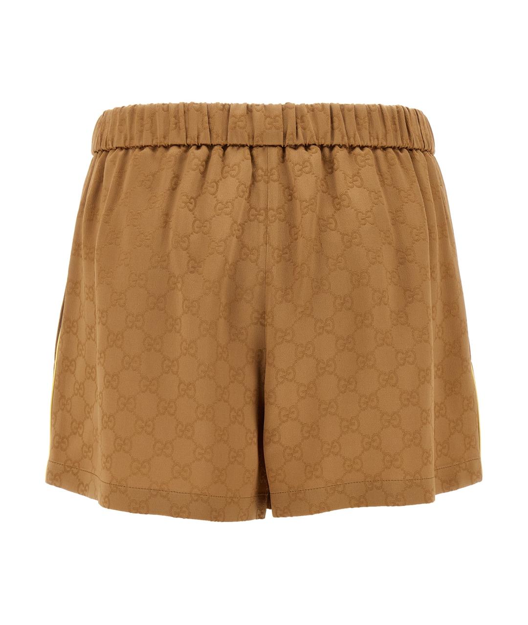 GUCCI Коричневые вискозные шорты, фото 2