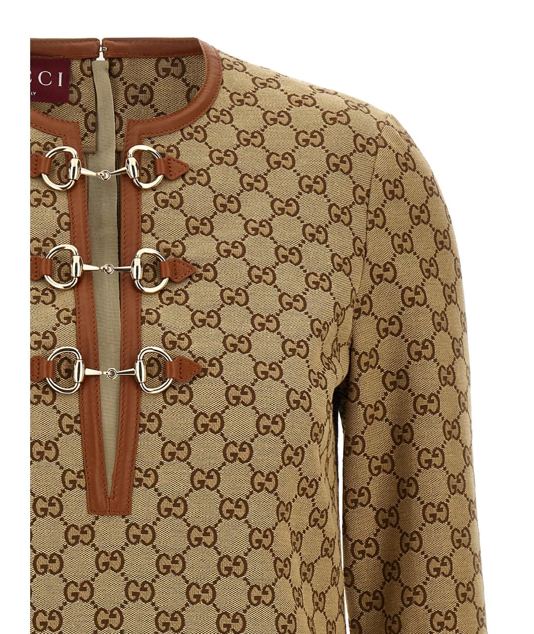 GUCCI Коричневое хлопковое платье, фото 3