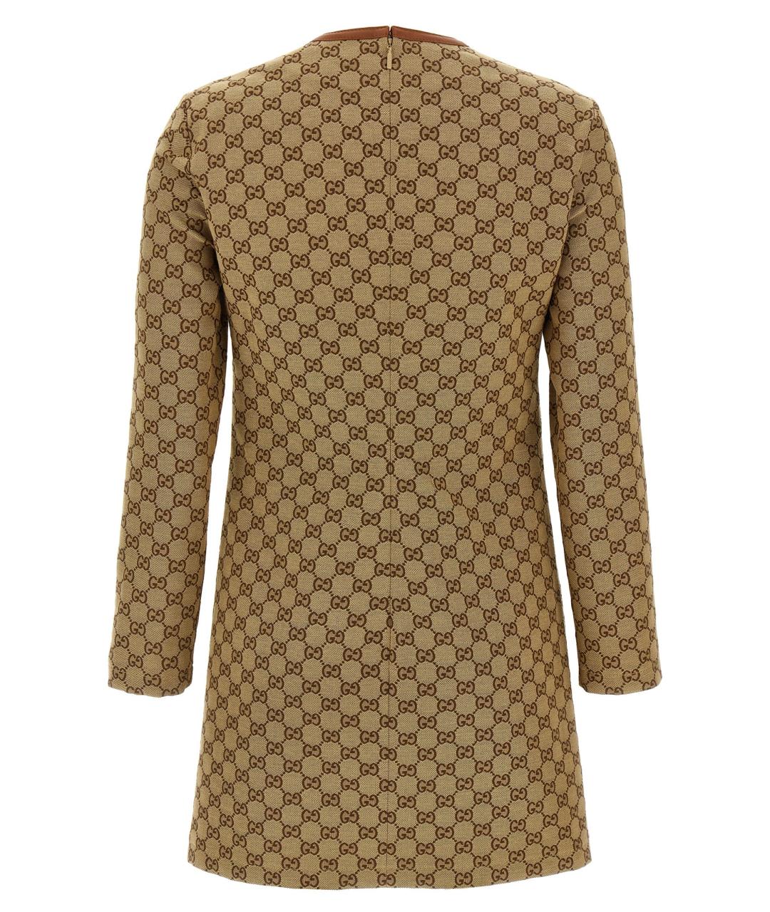 GUCCI Коричневое хлопковое платье, фото 2