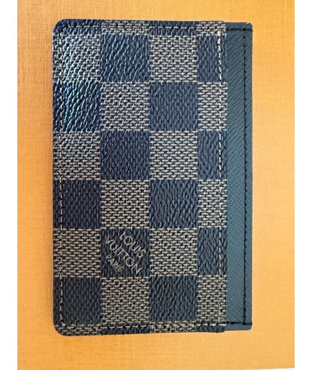LOUIS VUITTON Коричневая кожаная визитница, фото 4