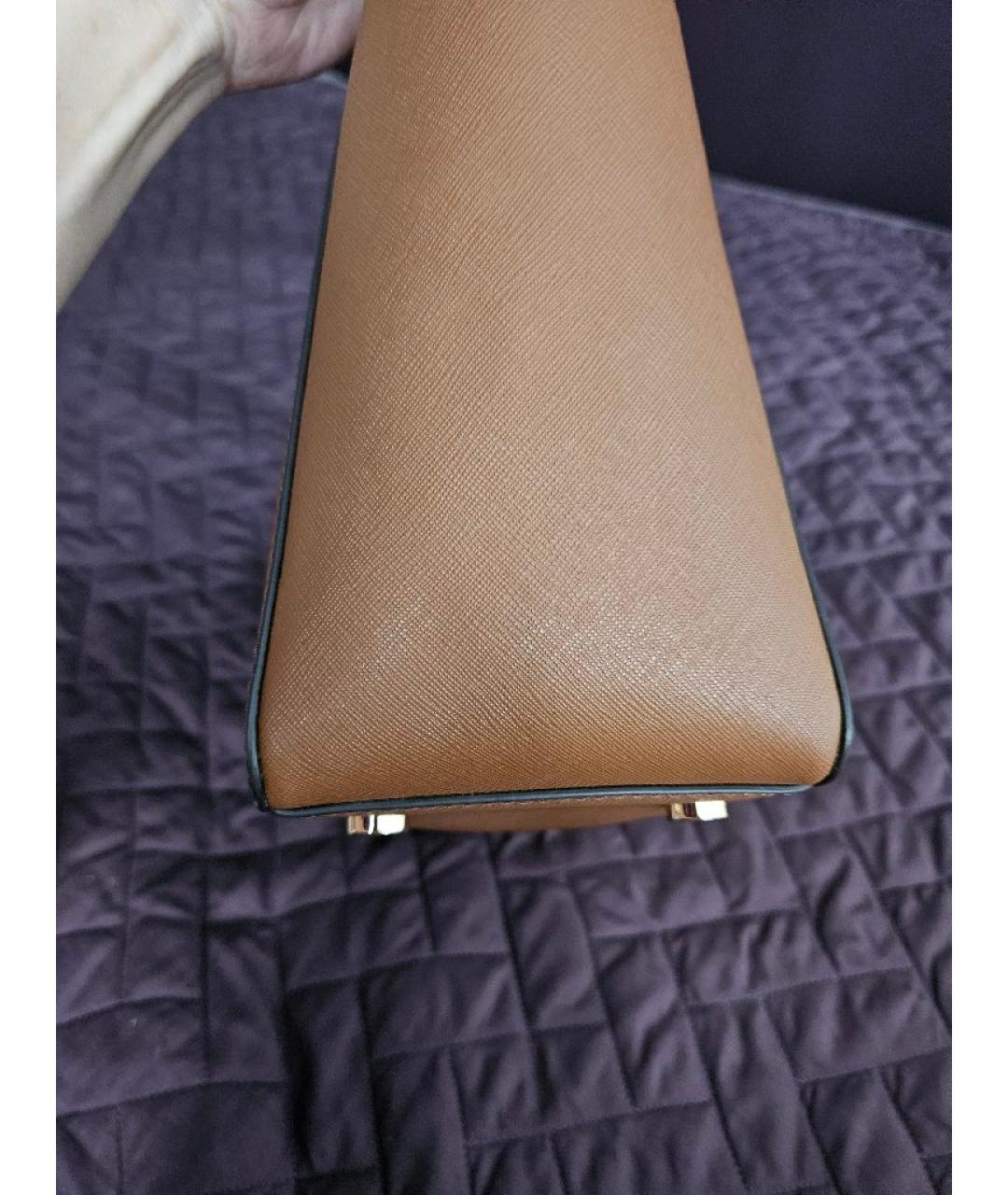MICHAEL KORS Коричневая кожаная сумка тоут, фото 2