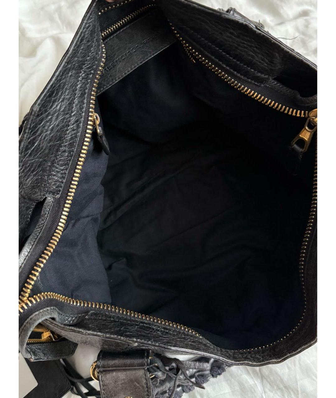 BALENCIAGA Коричневая кожаная сумка с короткими ручками, фото 8