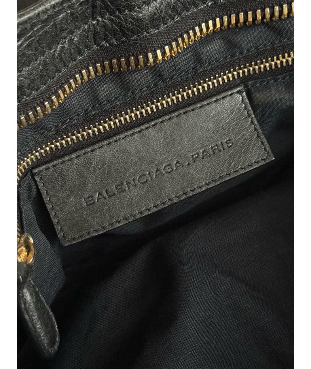 BALENCIAGA Коричневая кожаная сумка с короткими ручками, фото 7