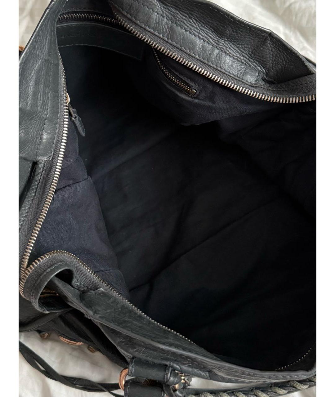 BALENCIAGA Серая кожаная сумка с короткими ручками, фото 8