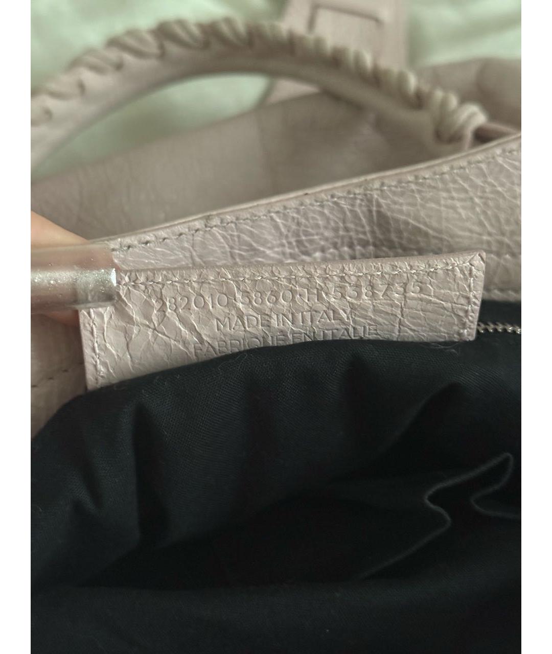 BALENCIAGA Розовая кожаная сумка с короткими ручками, фото 8