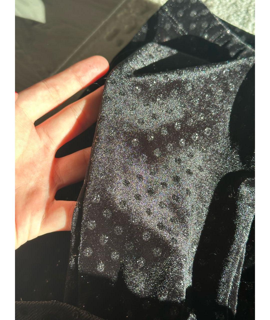 KALMANOVICH Черные бархатные леггинсы и велосипедки, фото 7