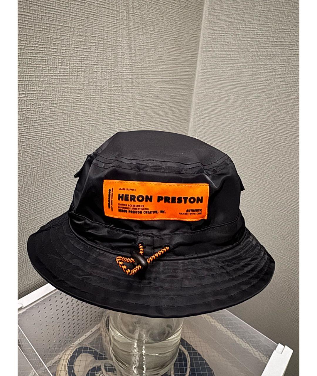 HERON PRESTON Черная синтетическая шляпа, фото 5