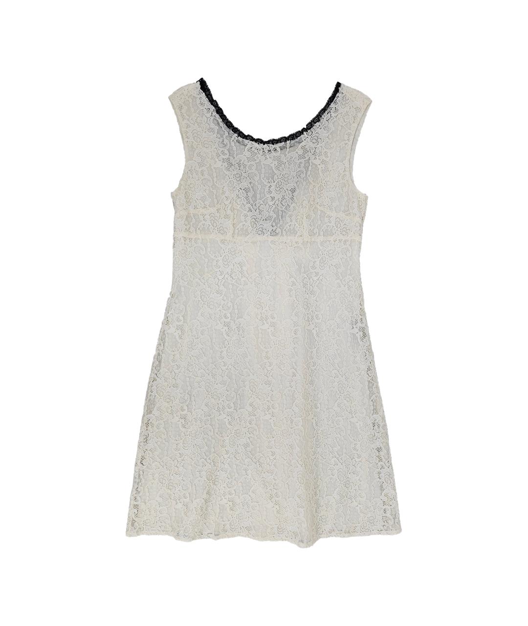 DOLCE&GABBANA Белое хлопковое повседневное платье, фото 3