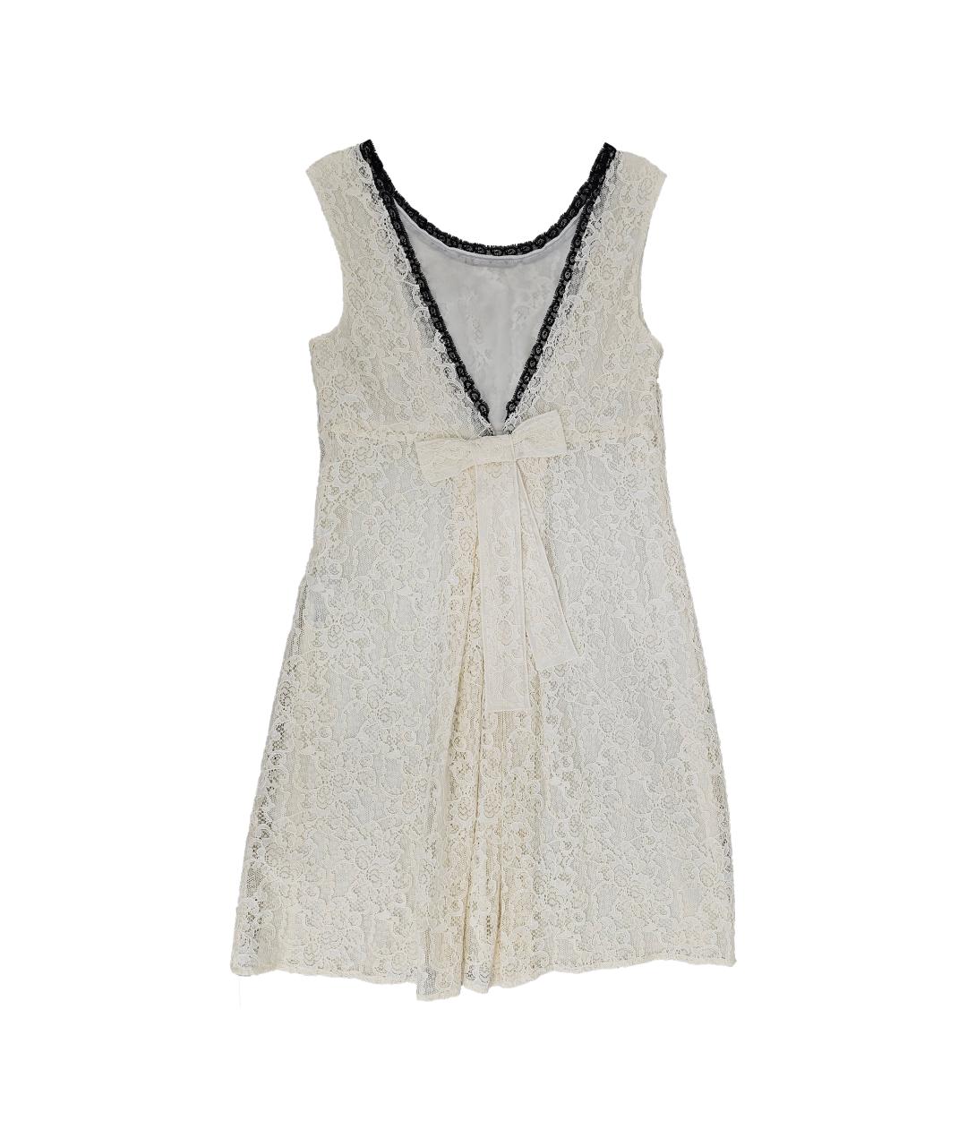 DOLCE&GABBANA Белое хлопковое повседневное платье, фото 4