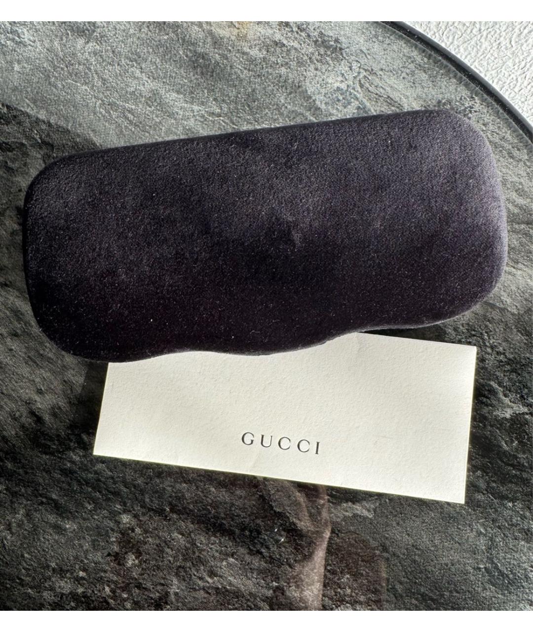 GUCCI Золотые металлические солнцезащитные очки, фото 4