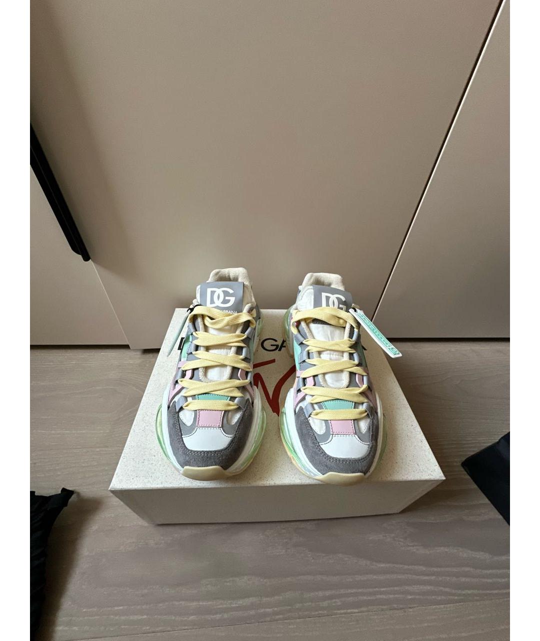 DOLCE&GABBANA Мульти текстильные кроссовки, фото 2