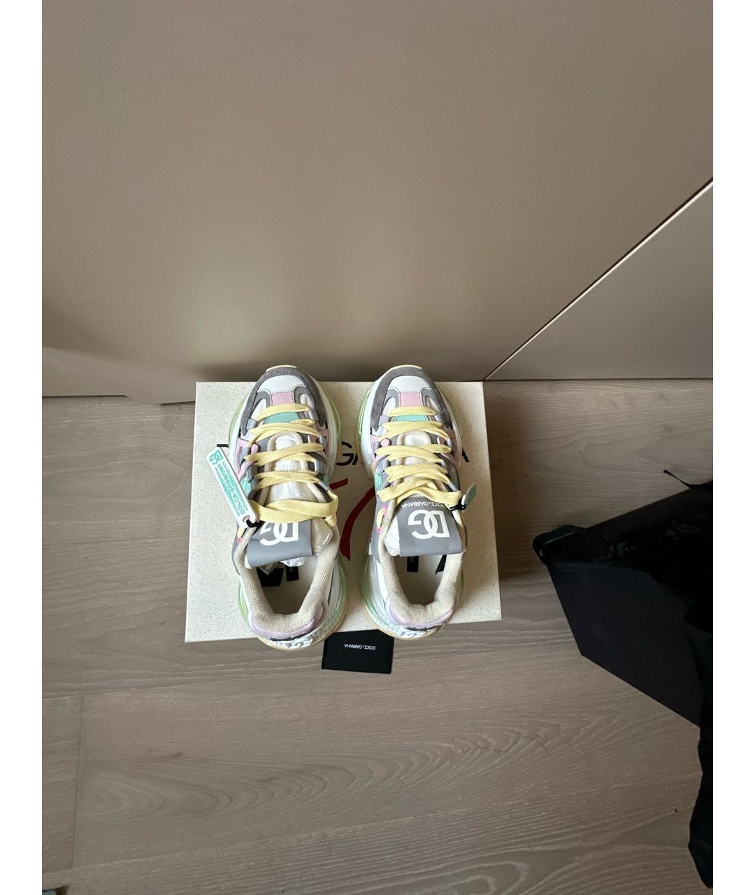 DOLCE&GABBANA Мульти текстильные кроссовки, фото 3