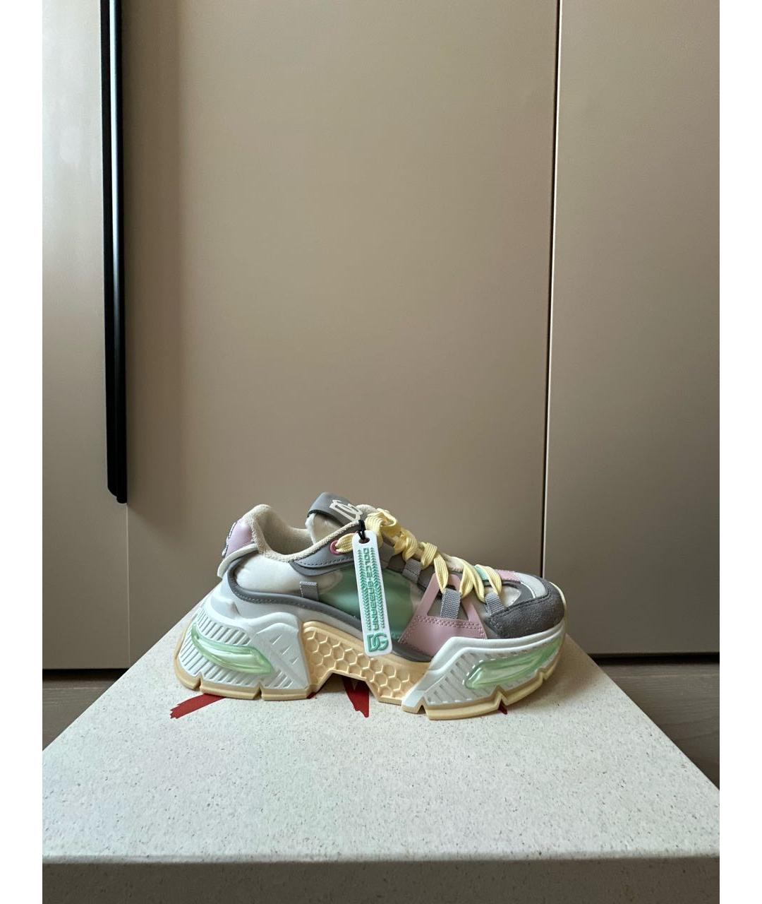 DOLCE&GABBANA Мульти текстильные кроссовки, фото 7