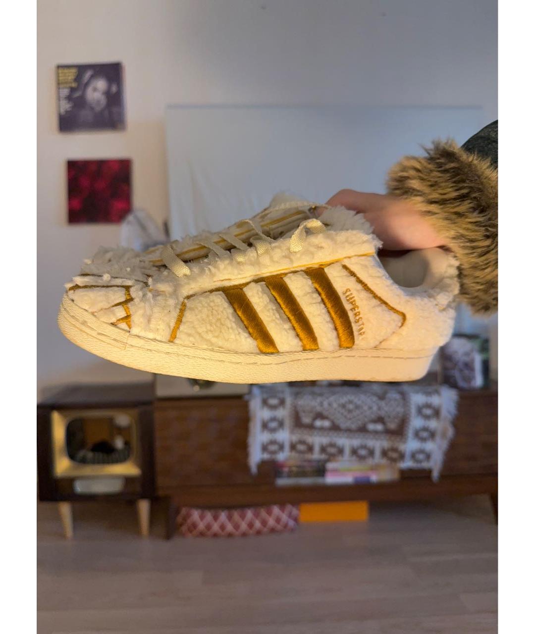 ADIDAS Бежевые текстильные кеды, фото 6