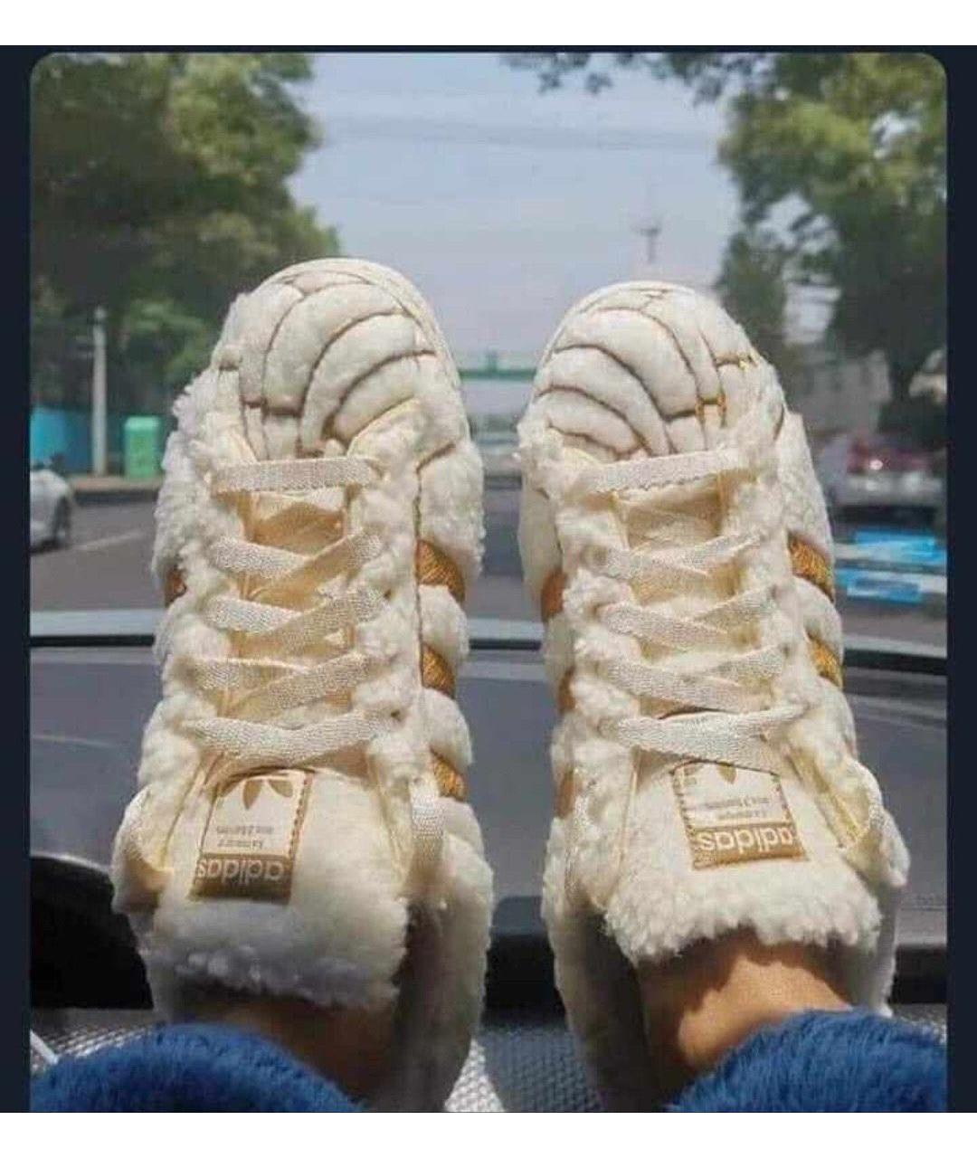 ADIDAS Бежевые текстильные кеды, фото 3