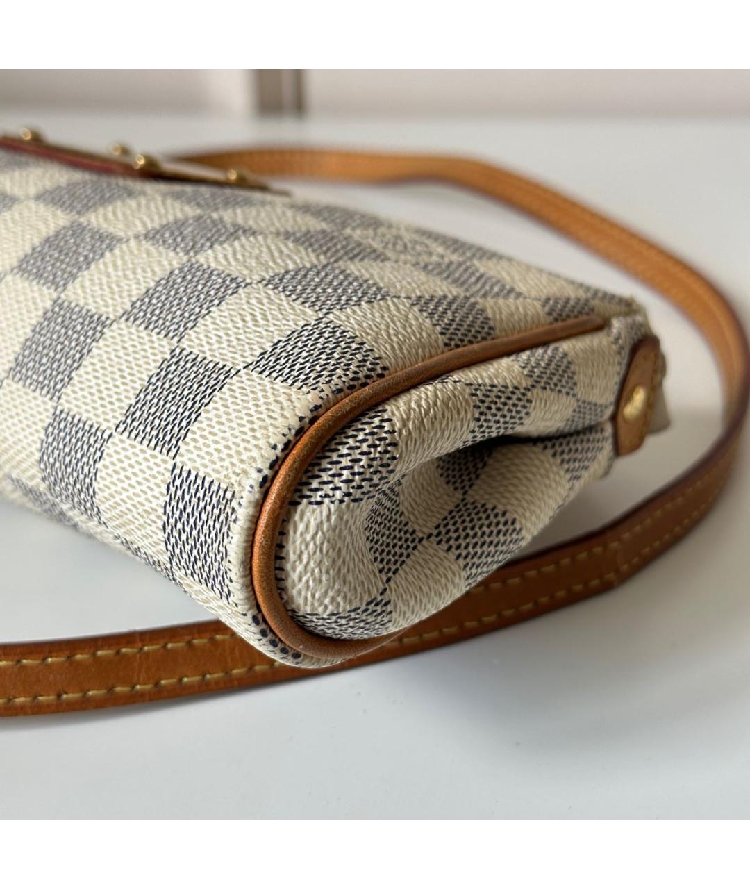 LOUIS VUITTON Белая кожаная сумка через плечо, фото 7