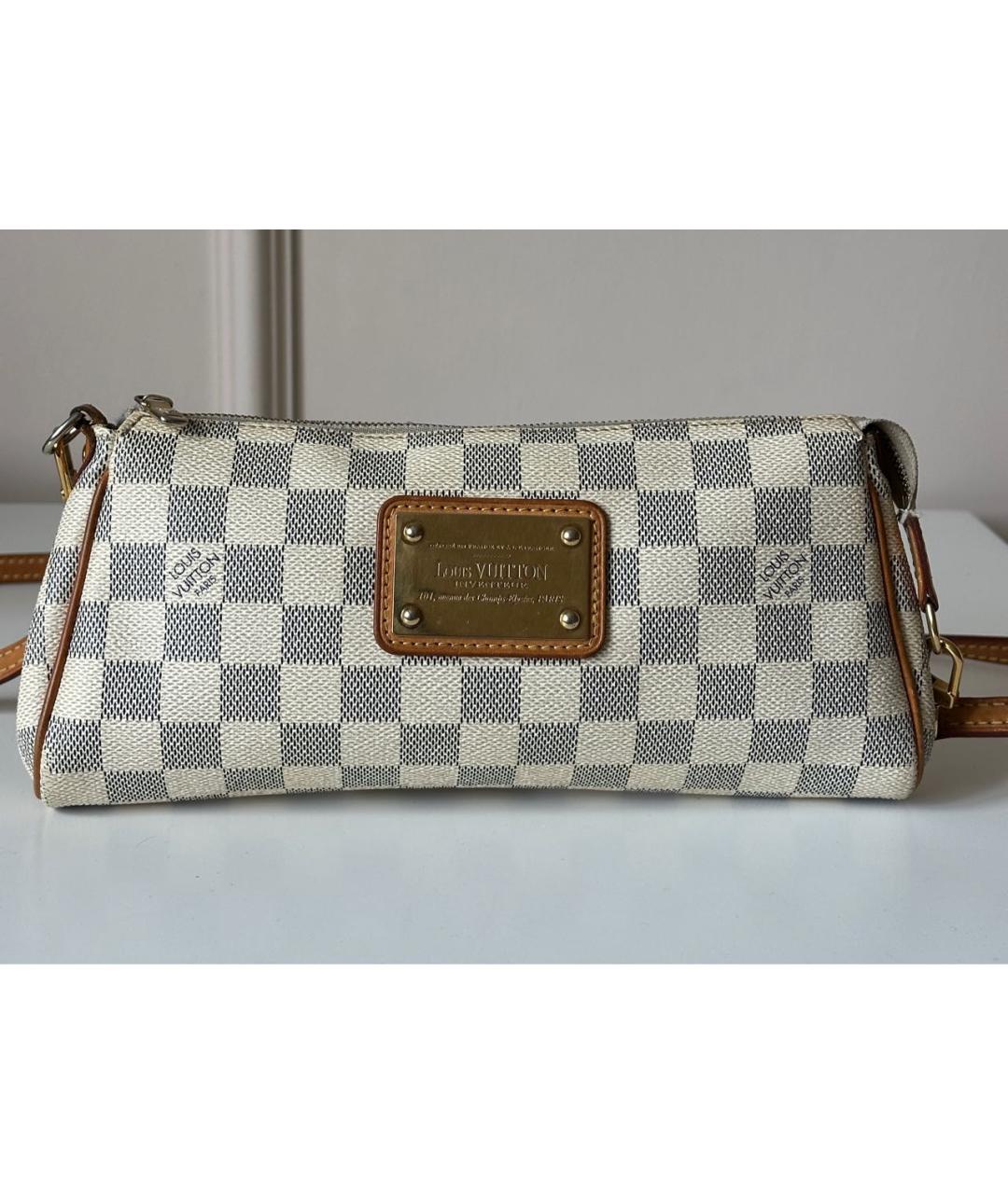 LOUIS VUITTON Белая кожаная сумка через плечо, фото 9