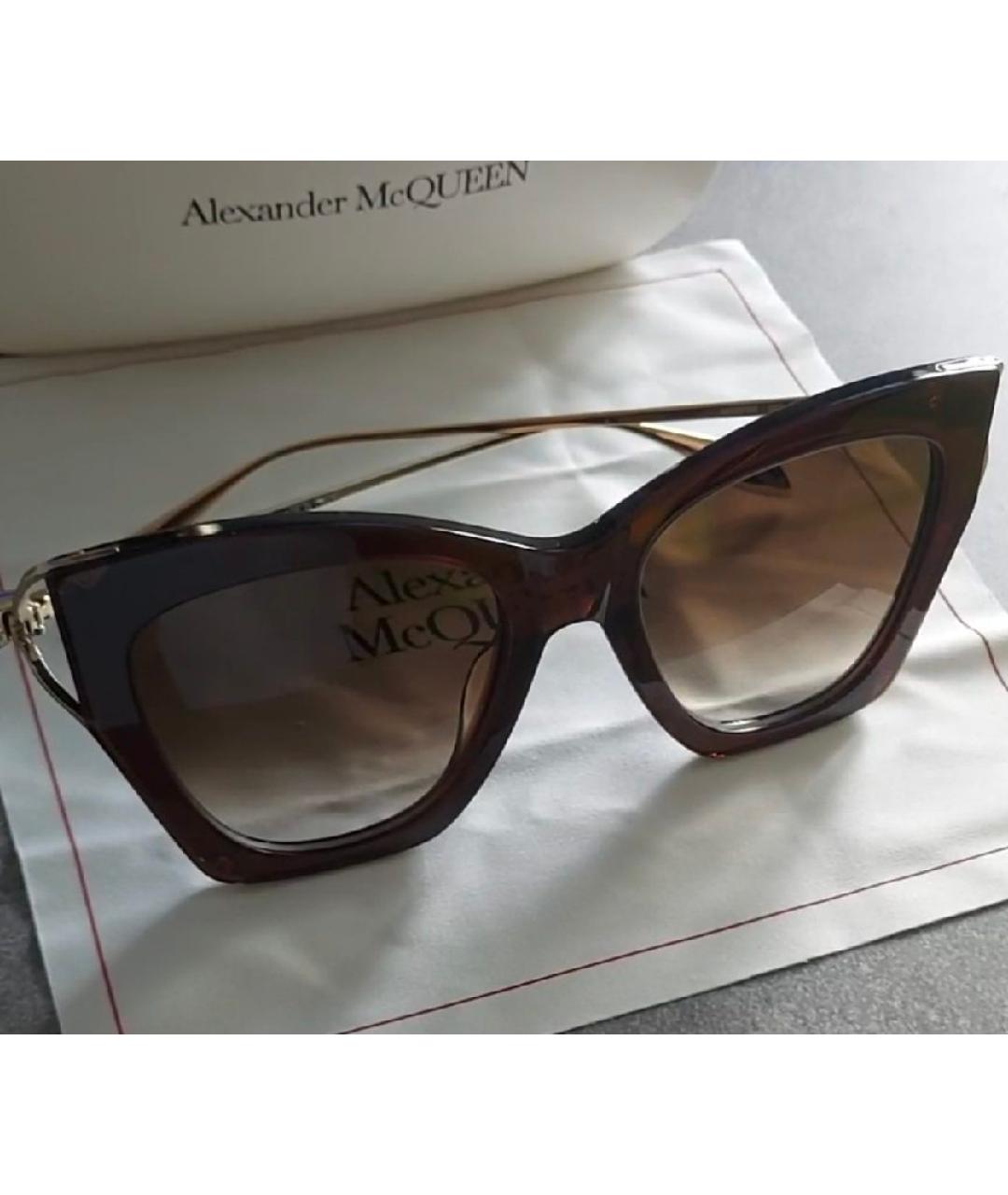 ALEXANDER MCQUEEN Коричневые солнцезащитные очки, фото 4