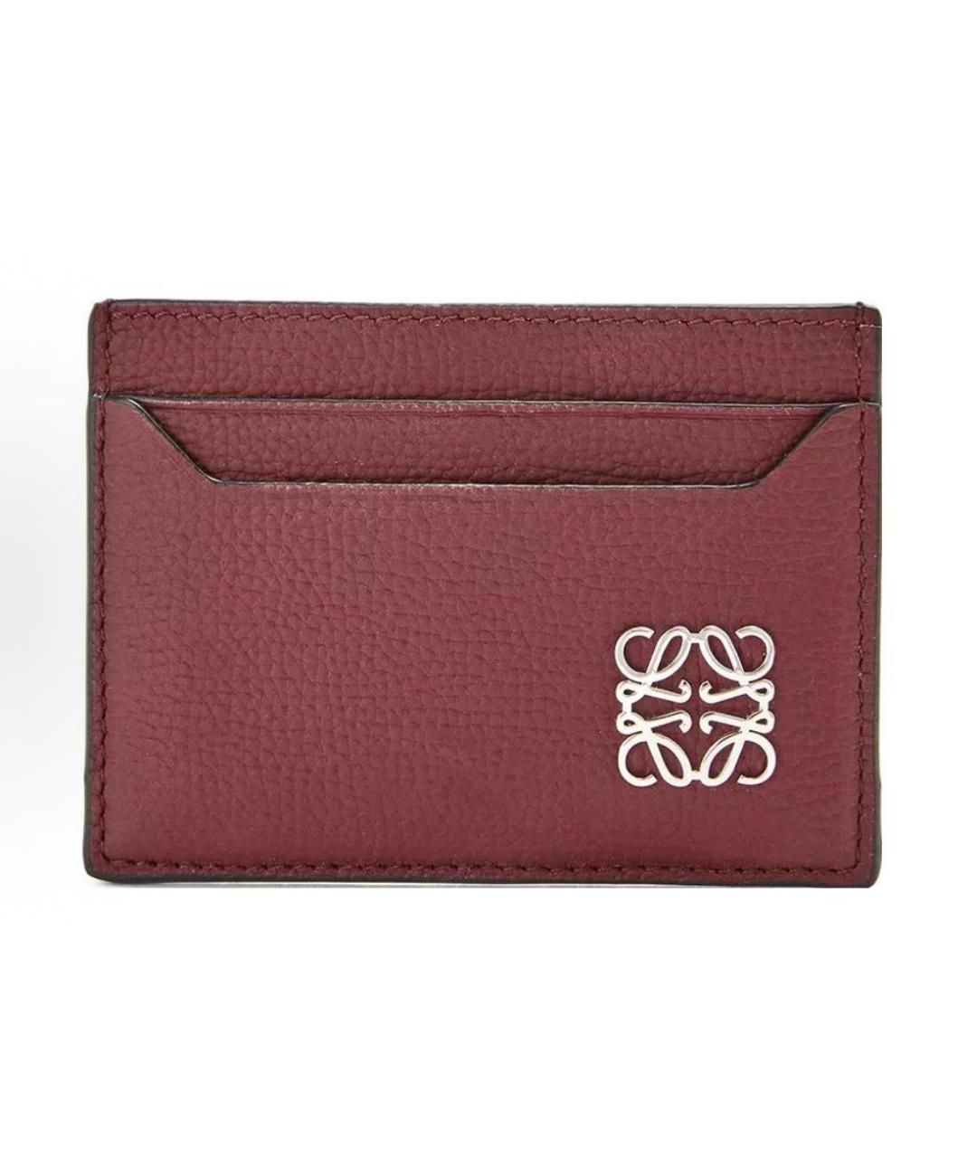 LOEWE Бордовый кожаный кардхолдер, фото 4