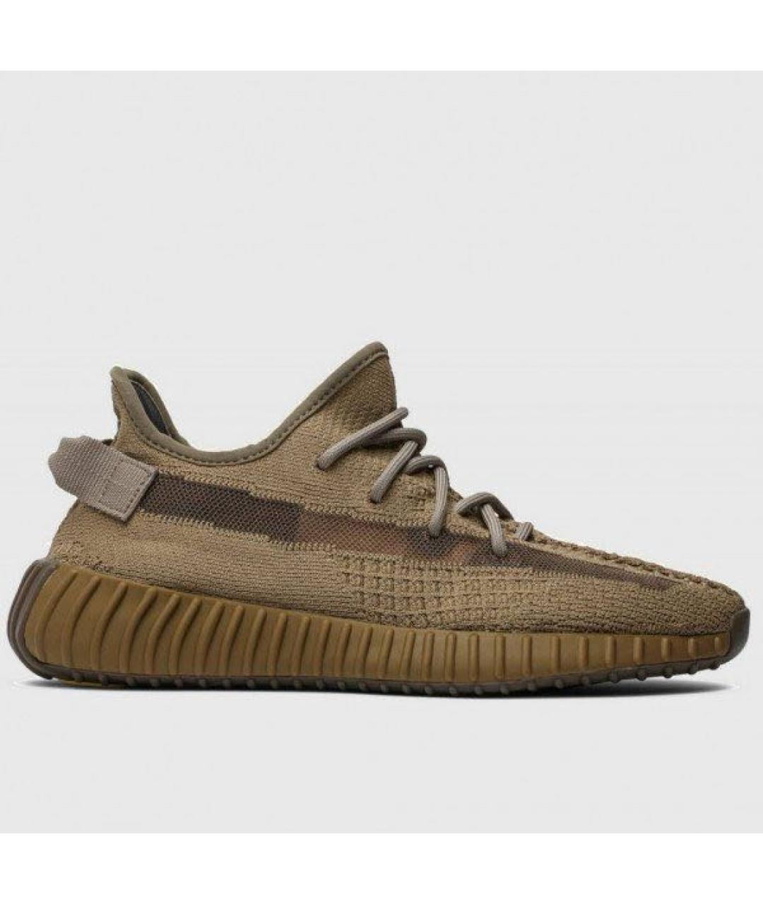ADIDAS YEEZY Коричневые текстильные низкие кроссовки / кеды, фото 7