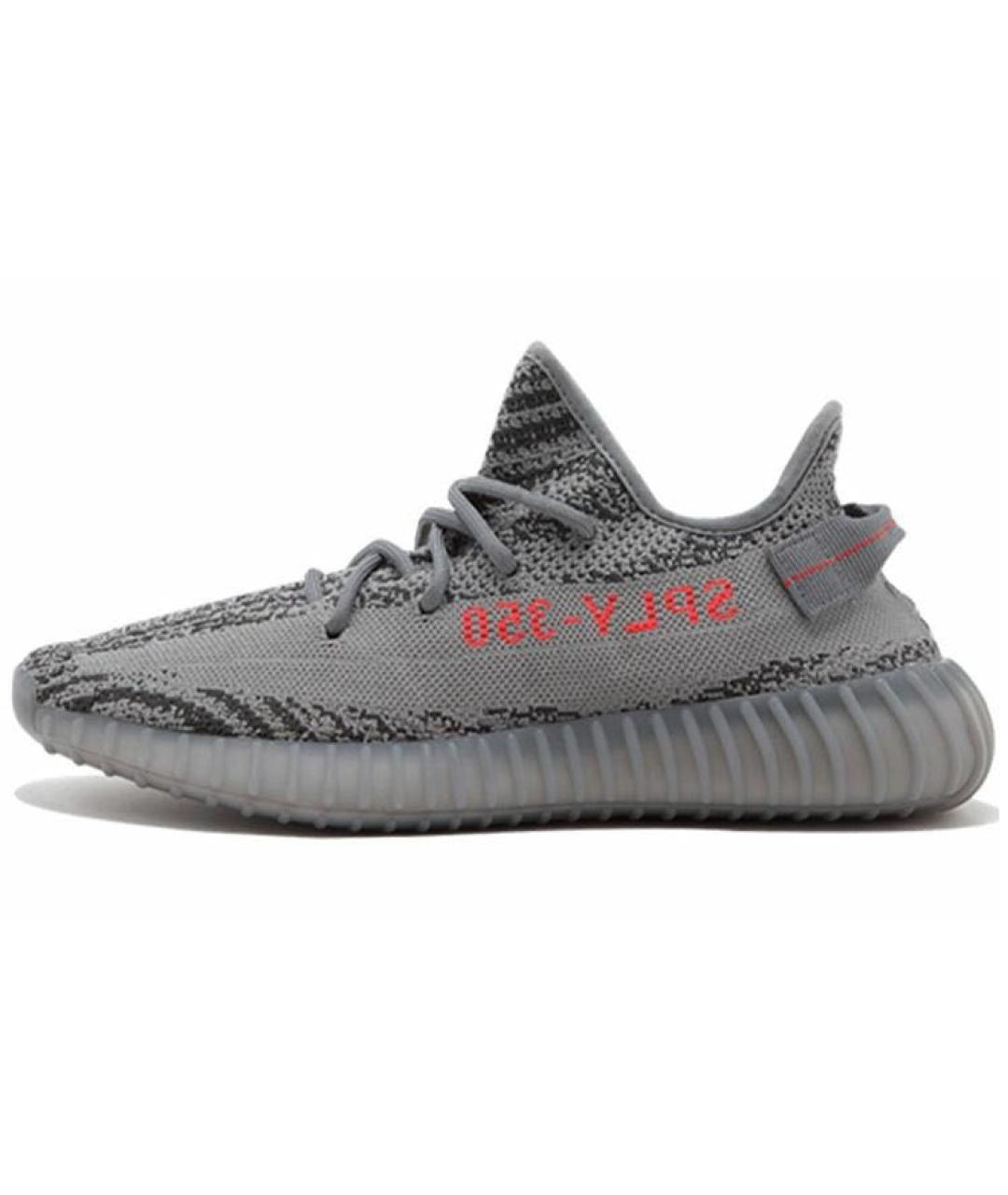 ADIDAS YEEZY Серые текстильные низкие кроссовки / кеды, фото 7