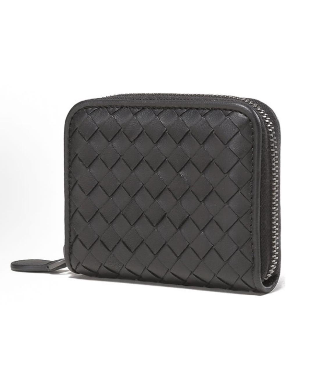 BOTTEGA VENETA Черный кожаный кошелек, фото 2