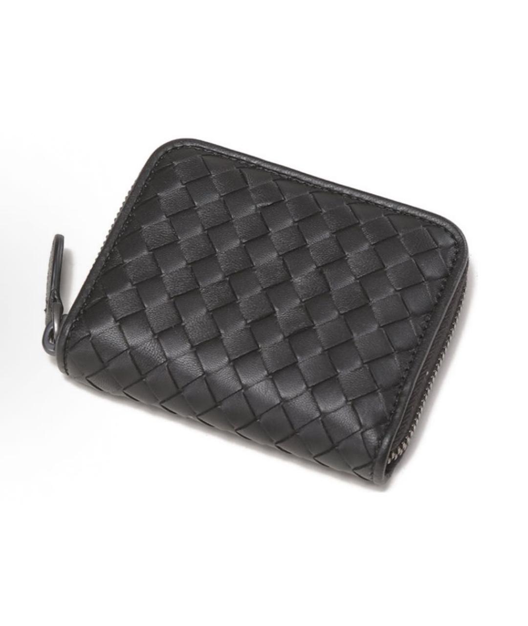 BOTTEGA VENETA Черный кожаный кошелек, фото 5