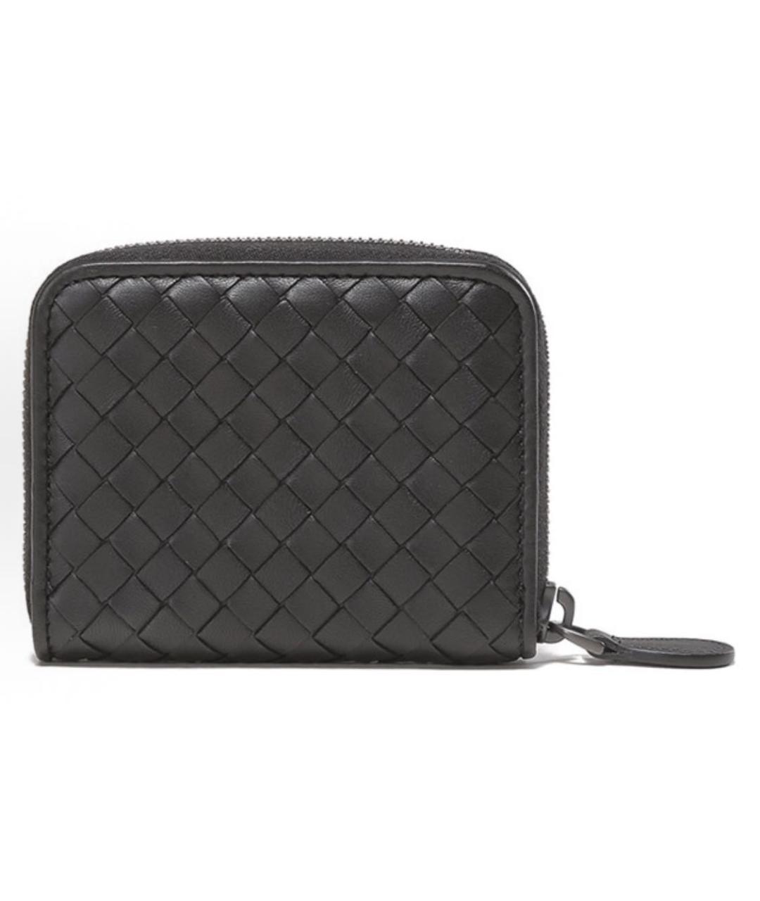 BOTTEGA VENETA Черный кожаный кошелек, фото 4