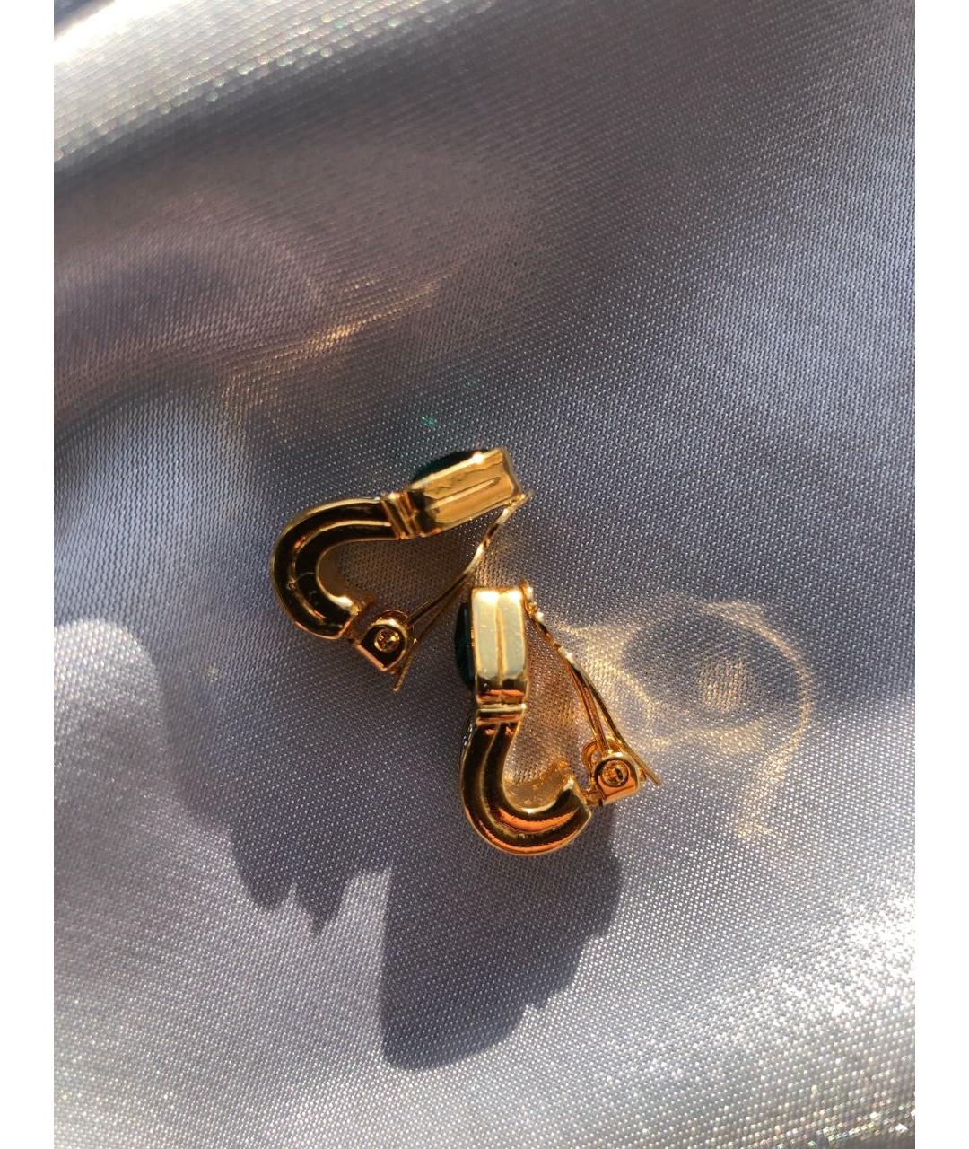 NINA RICCI Зеленые металлические серьги, фото 4