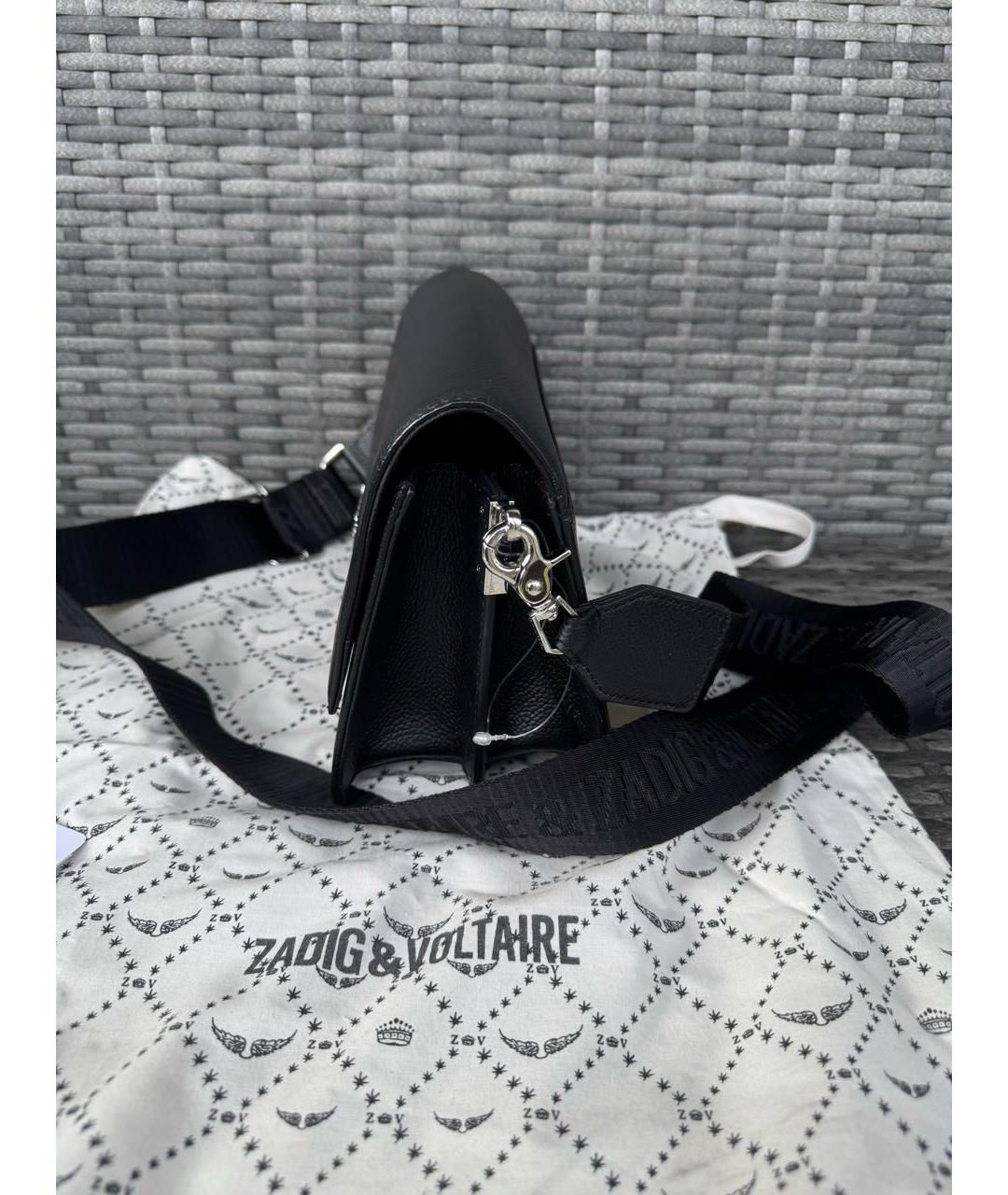 ZADIG & VOLTAIRE Черная кожаная сумка через плечо, фото 5