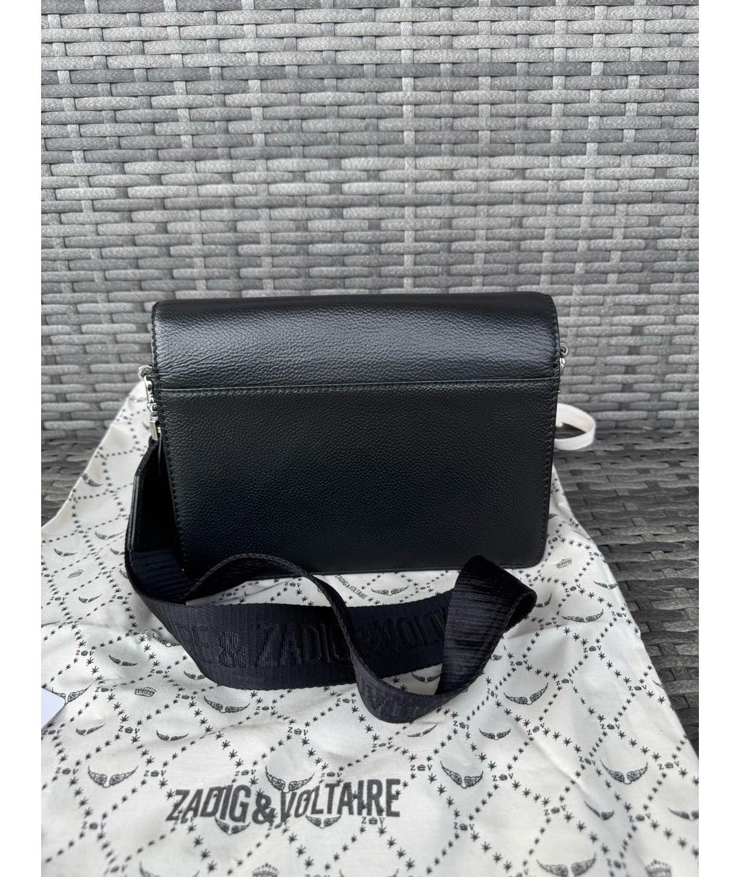 ZADIG & VOLTAIRE Черная кожаная сумка через плечо, фото 8