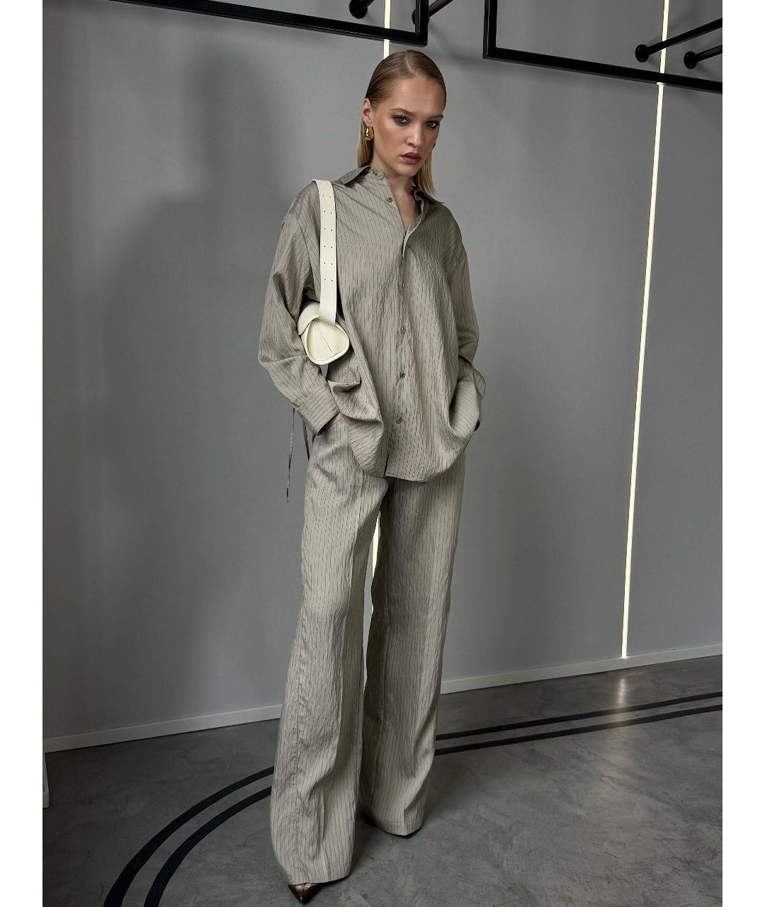 JIL SANDER Бежевая кожаная сумка через плечо, фото 7
